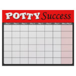 Red Potty Training Success Charts Letterhead