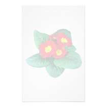Red Primroses stationery