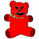 Red Psycho Teddy t-shirts by OnlyFunStuff Red Psycho Teddy t-shirts