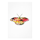 Red Psychodelic Butterfly Stationery Paper