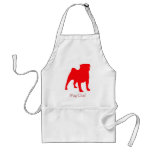 Red Pug Chef Apron