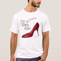 Red Pumped Up Girly Girl t-shirts