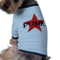 red punk star pet clothing