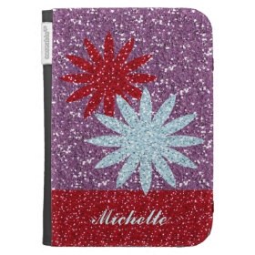 Red Purple Personalized Kindle Case