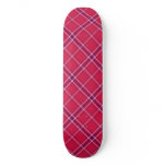 Red/Purple/Pink Tartan Plaid Skateboard