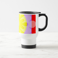 red purple yellow flower coffee mug