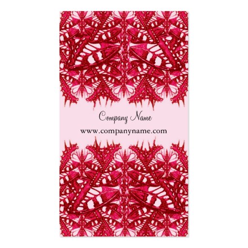 red queen heart company name profile card business card templates (front side)
