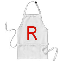 Red R for Rocket Apron