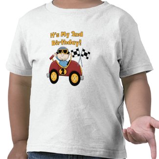 Red Race Car 2nd Birthday Tshirts and Gifts shirt