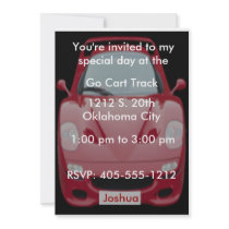 Red Race Car Birthday Invitation
