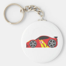 Red Race Car Keychains