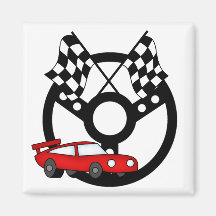 Red Race Car Tshirts and Gifts Refrigerator Magnets