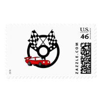 Red Race Car Tshirts and Gifts Postage Stamps