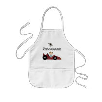 Red Race Car Vroom T-shirts and Gifts aprons