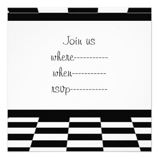 Red Race Car with Checkered Flag Invite