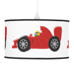 Red Racing Car Ceiling Lamp