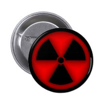 Red Radiation Symbol Button