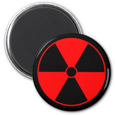 Red Radiation Symbol Magnet