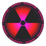 Red Radiation Symbol Sticker