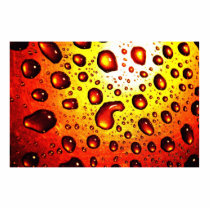 Red Rain Drops Photo Sculpture