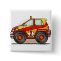 Red Rally Race Car Pins buttons
