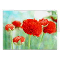 Red Ranunculus Flowers cards