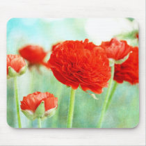 Red Ranunculus Flowers mousepads