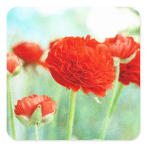 Red Ranunculus Flowers stickers