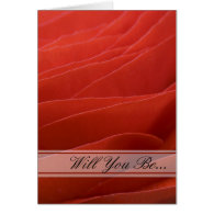 Red Ranunculus Will You Be My Bridesmaid Card