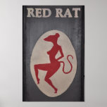 Red Rat Pub Sign Print