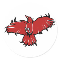 Red Raven stickers by evisionarts Red Raven stickers
