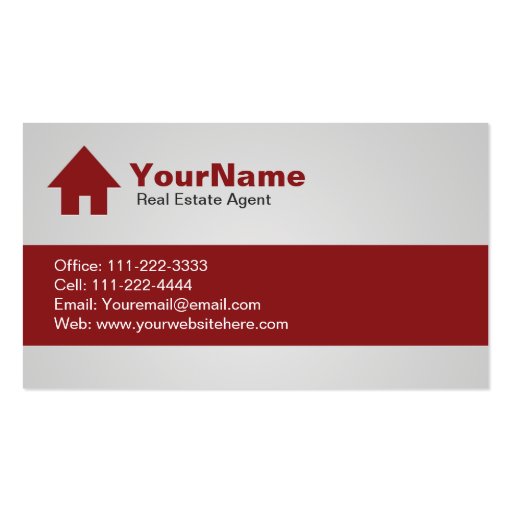 Red Real Estate Business Cards (back side)
