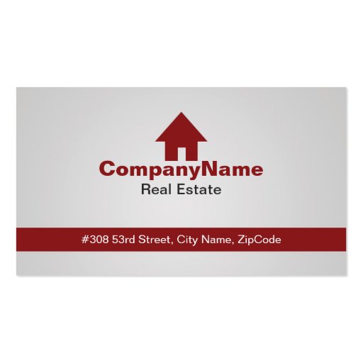 Red Real Estate Business Cards (front side)