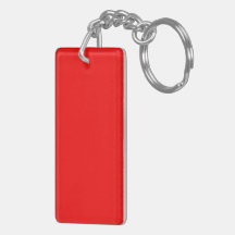 Red Rectangle Acrylic Keychain