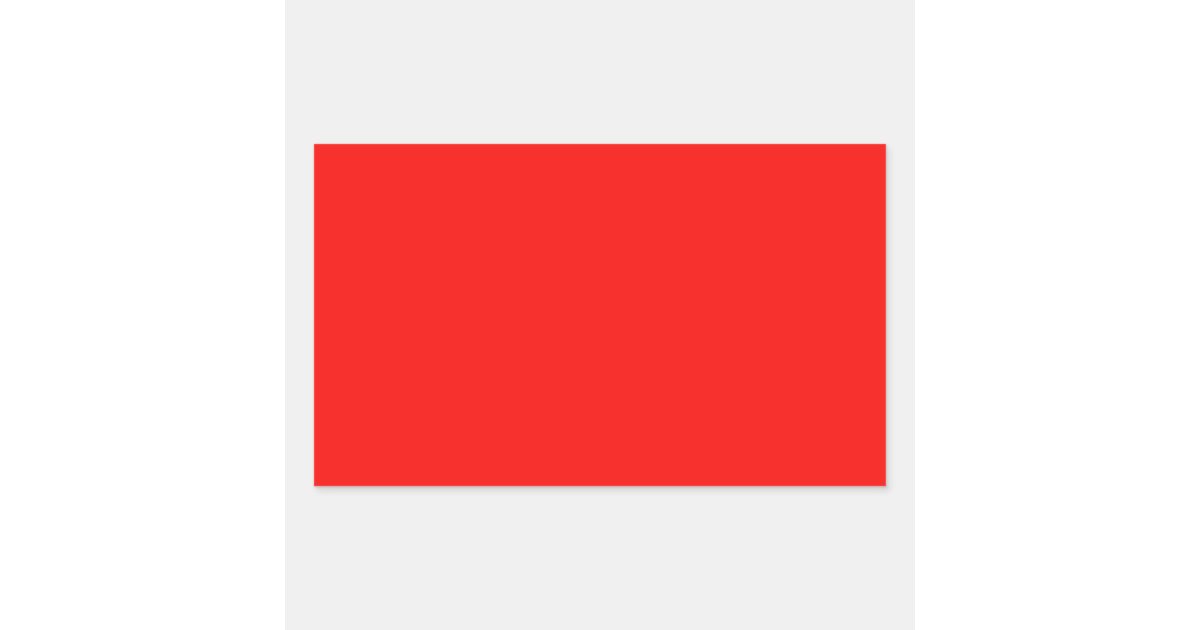 Red Rectangle Sticker | Zazzle