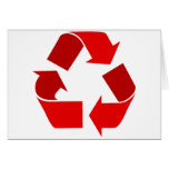 red recycle cards