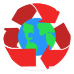 red recycle stickers