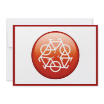 Red recycle symbol personalized announcements