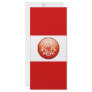 Red recycle symbol full color rack card