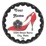 Red Red Heels Address label stickers