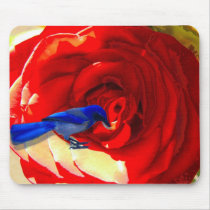 Red Red Rose and the Blue Blue Bird Mousepad