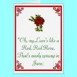 Red, Red Rose Card