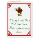 Red, Red Rose Card by musicaficta Red, Red Rose Card