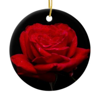 Red Red Rose Christmas Ornament