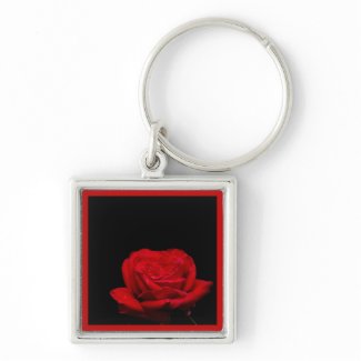 Red Red Rose zazzle_keychain