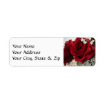 Red Red Rose Return Address Label