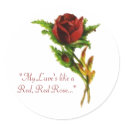 Red, Red Rose Sticker