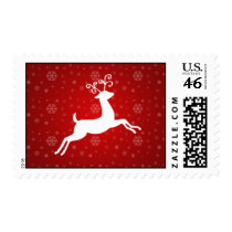 Red Reindeer Christmas Stamp