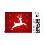 Red Reindeer Christmas Stamp