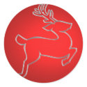 Red Reindeer stickers by perfectpostage Red Reindeer stickers